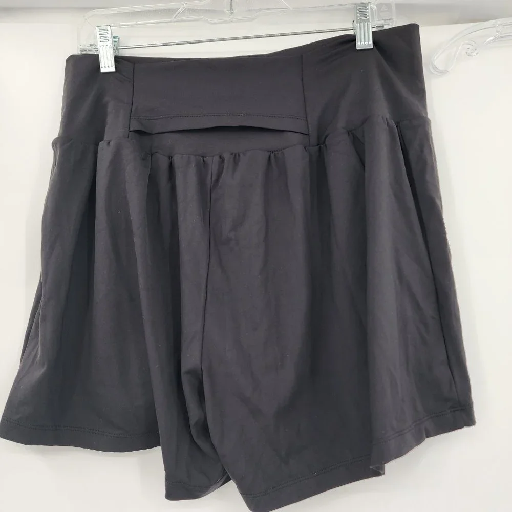 HALARA High Waist 2 In 1 Yoga Shorts Long Black Size Large & Extra Large NWT - Picture 9 of 9